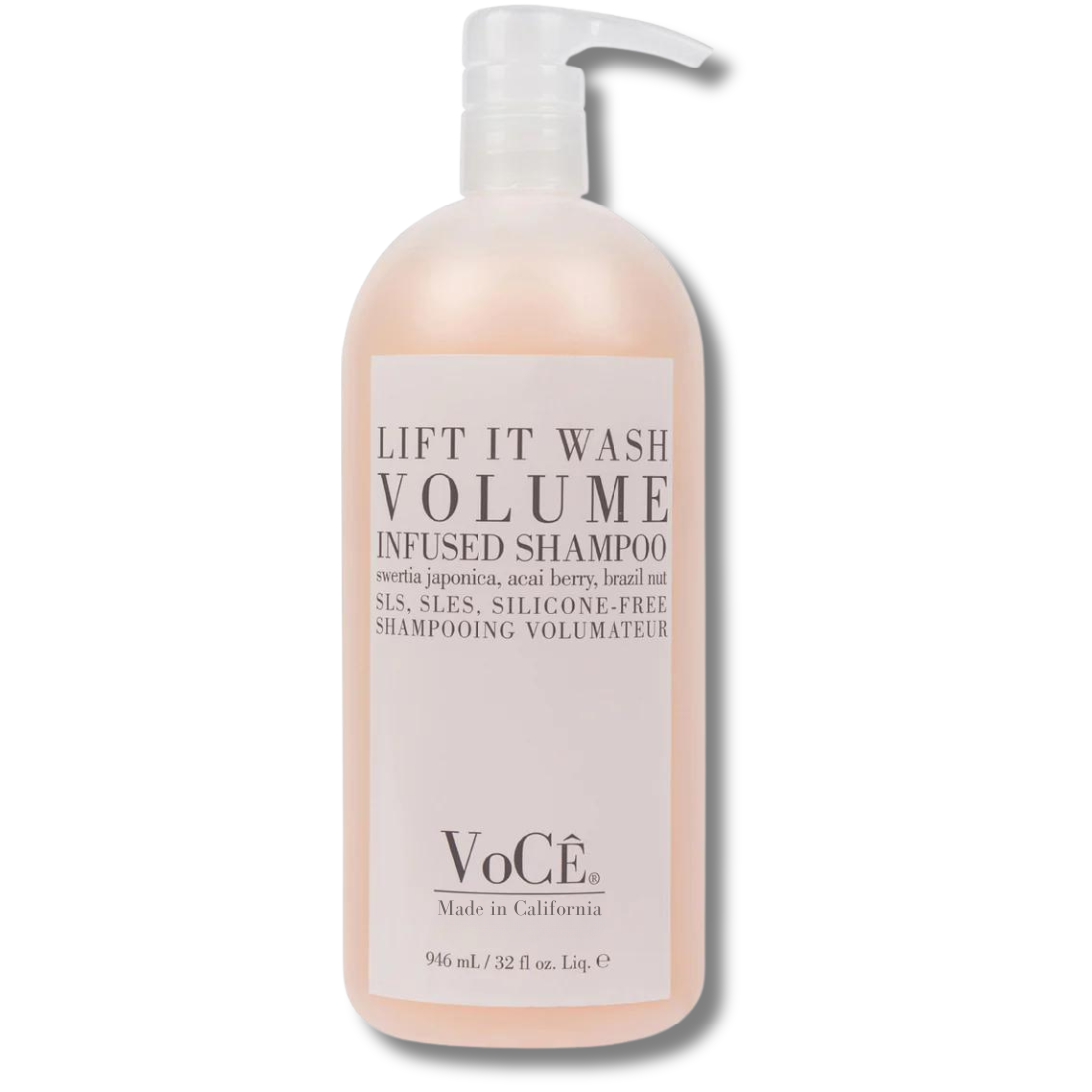VoCÊ Haircare – Natural | Volume Shampoo - Wash | Volume Infused | Non-Toxic, Cruelty-Free, Vegan Haircare (32oz)