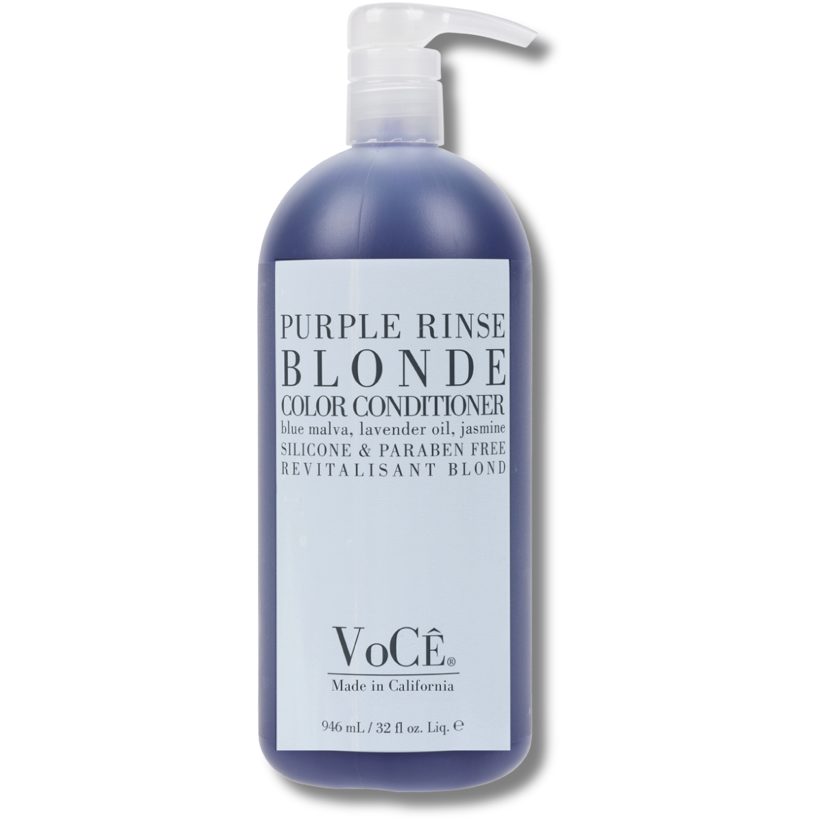 VoCÊ Haircare – Natural Purple Conditioner | Anti-Brass, Shine Enhancing, Cruelty-Free, Vegan Haircare for Blonde, Gray, Color-Treated Hair with Blue Malva, Lavender Oil, Jasmine (8.5 oz)