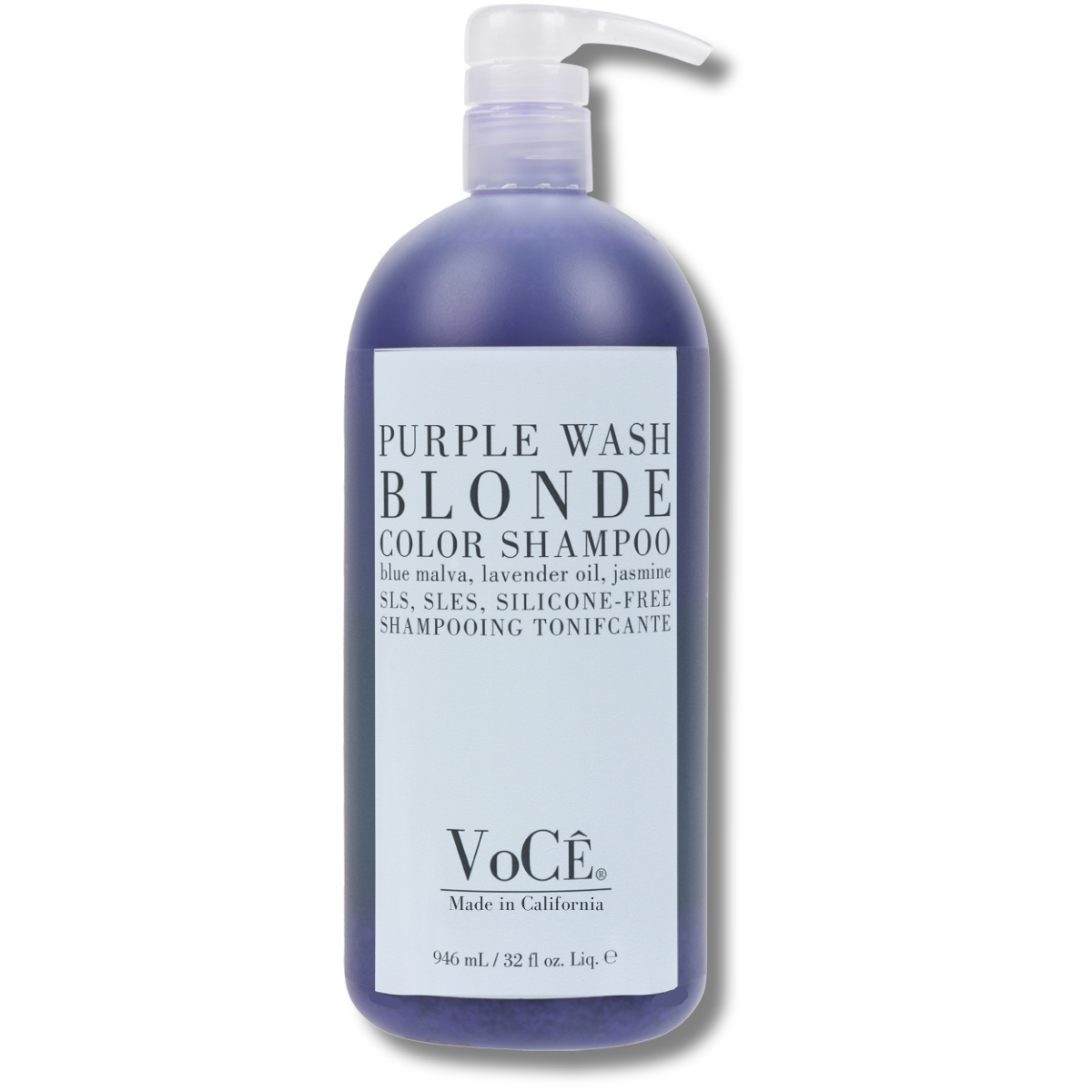 VoCÊ Haircare – Natural Purple Shampoo | Anti-Brass, Shine Enhancing, Non-Toxic, Vegan Haircare for Blonde, Gray, Color-Treated Hair, Anti-Yellow, Blue Malva, Lavender Oil, Jasmine (8.5 oz)